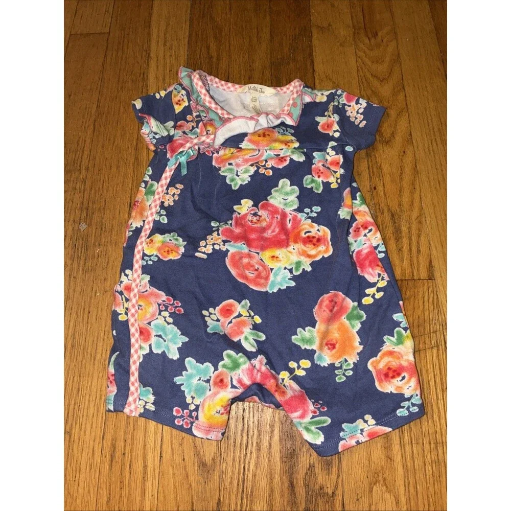 Matilda Jane Toddler girls Blue Floral Romper Size 18-24 Months